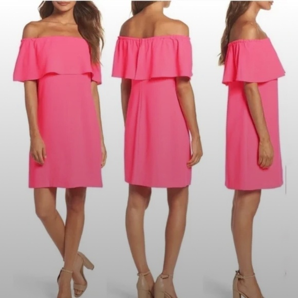 CeCe Dresses & Skirts - CeCe floral off the shoulder shift dress, Small. CB2027